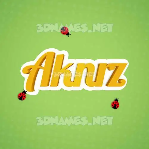 aknrz in Ladybugs style - 3D name wallpaper