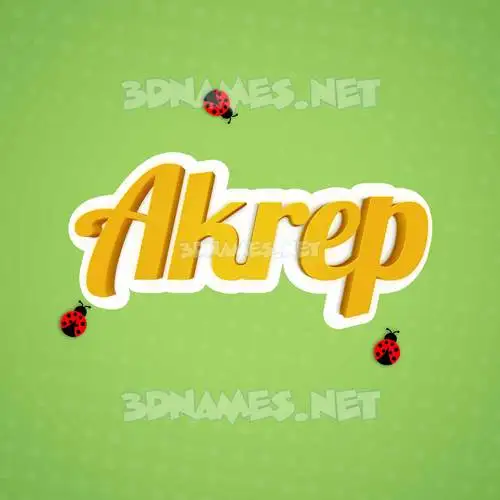 akrep in Ladybugs style - 3D name wallpaper