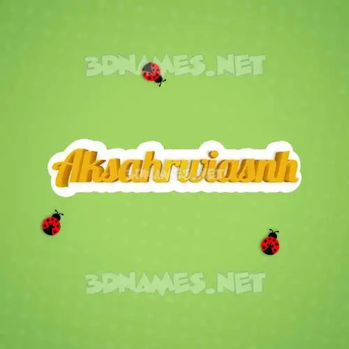 aksahrwiasnh in Ladybugs style - 3D name wallpaper