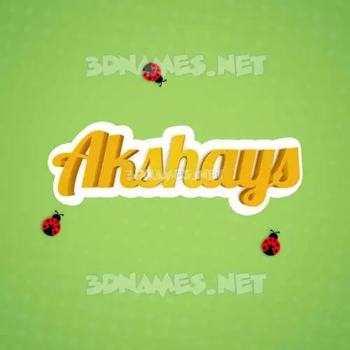 akshays in Ladybugs style - 3D name wallpaper