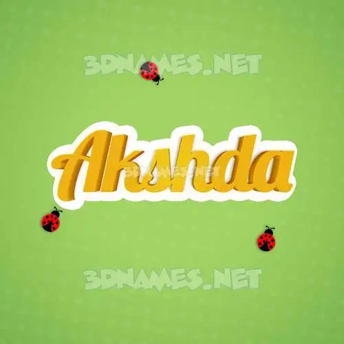 akshda in Ladybugs style - 3D name wallpaper