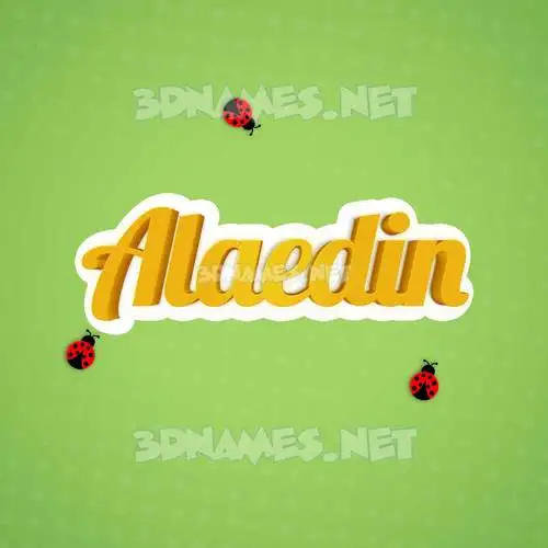 alaedin in Ladybugs style - 3D name wallpaper