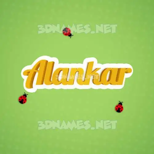 alankar in Ladybugs style - 3D name wallpaper
