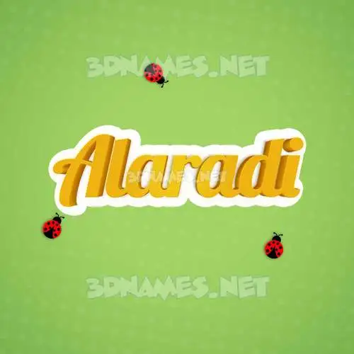 alaradi in Ladybugs style - 3D name wallpaper