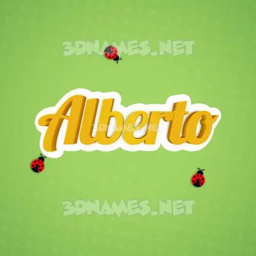 alberto in Ladybugs style - 3D name wallpaper
