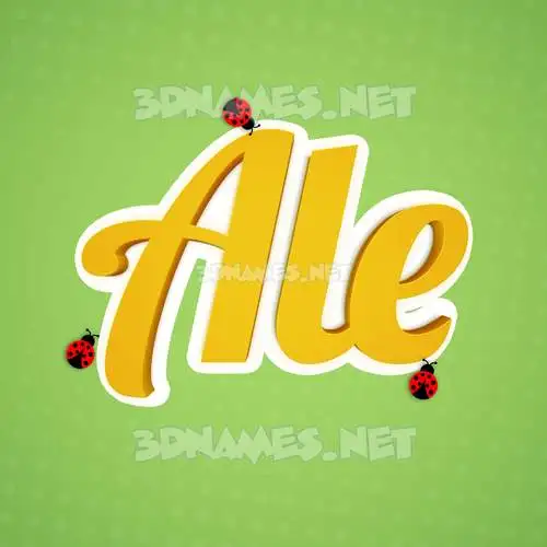 ale in Ladybugs style - 3D name wallpaper ale in Ladybugs style - 3D name wallpaper