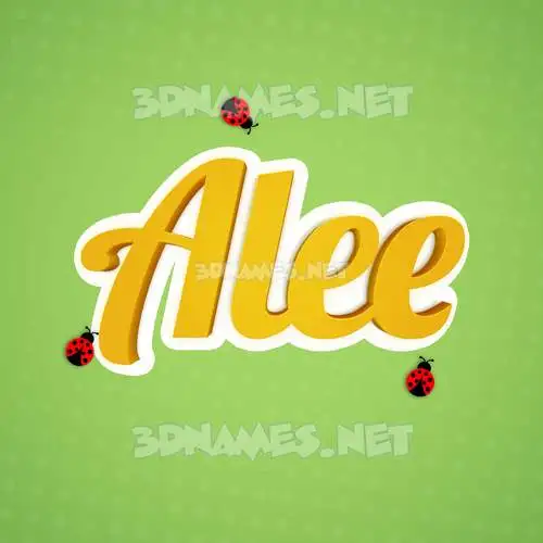 alee in Ladybugs style - 3D name wallpaper
