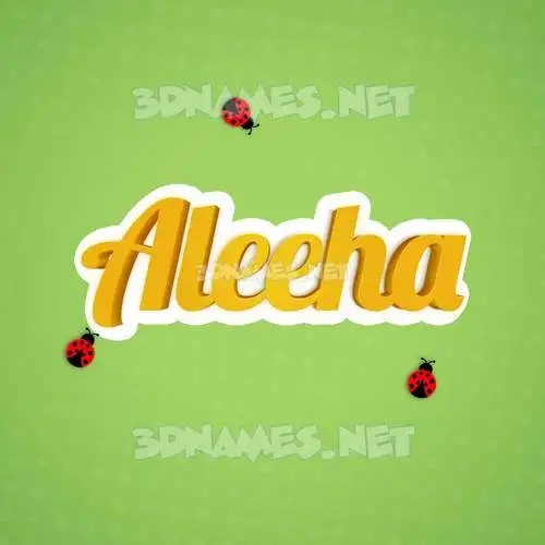 aleeha in Ladybugs style - 3D name wallpaper