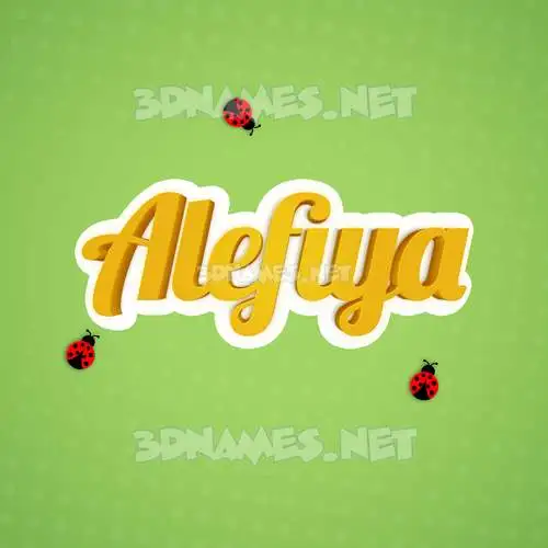 alefiya in Ladybugs style - 3D name wallpaper