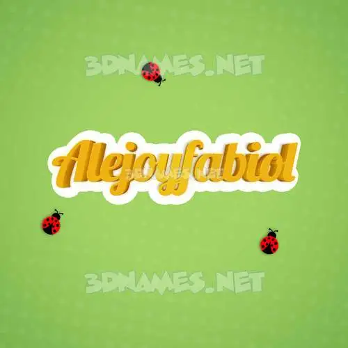 alejoyfabiol in Ladybugs style - 3D name wallpaper alejoyfabiol in Ladybugs style - 3D name wallpaper