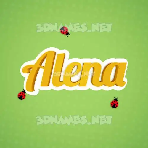 alena in Ladybugs style - 3D name wallpaper