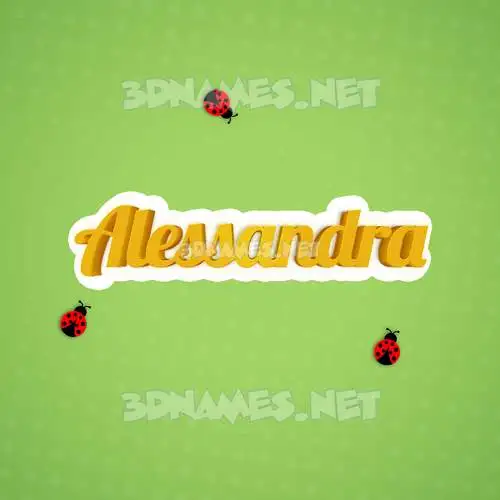 alessandra in Ladybugs style - 3D name wallpaper