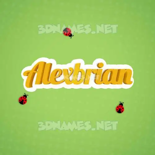 alexbrian in Ladybugs style - 3D name wallpaper alexbrian in Ladybugs style - 3D name wallpaper