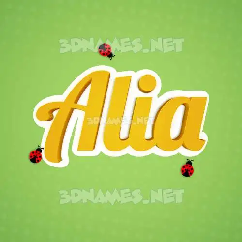 alia in Ladybugs style - 3D name wallpaper
