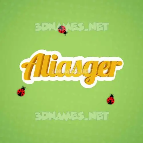 aliasger in Ladybugs style - 3D name wallpaper