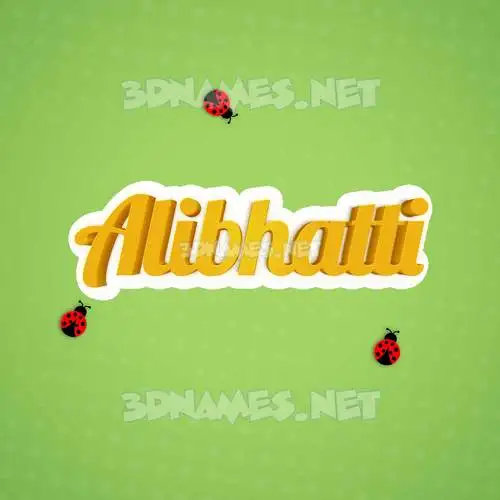 alibhatti in Ladybugs style - 3D name wallpaper alibhatti in Ladybugs style - 3D name wallpaper