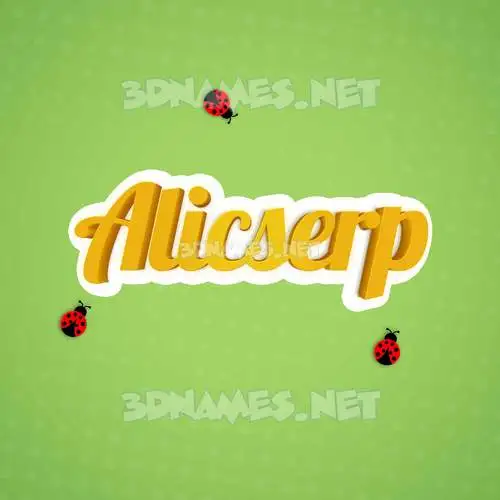 alicserp in Ladybugs style - 3D name wallpaper alicserp in Ladybugs style - 3D name wallpaper