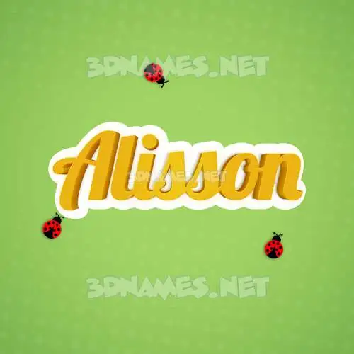 alisson in Ladybugs style - 3D name wallpaper