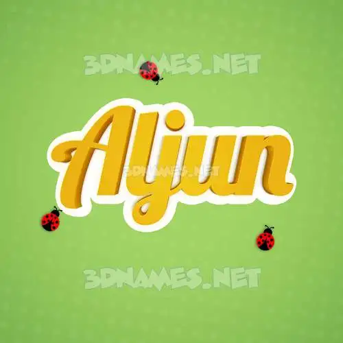 aljun in Ladybugs style - 3D name wallpaper