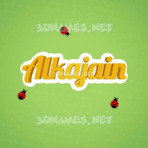 alkajain in Ladybugs style - 3D name wallpaper alkajain in Ladybugs style - 3D name wallpaper