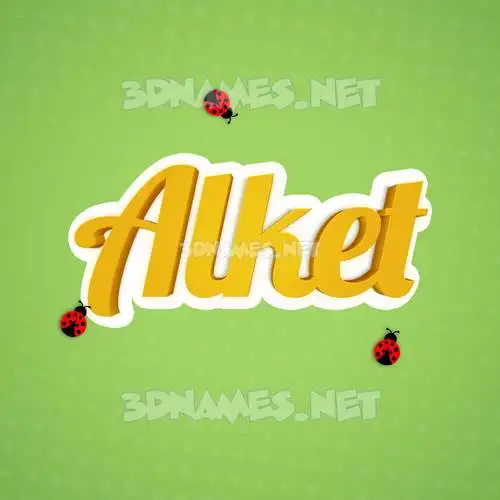 alket in Ladybugs style - 3D name wallpaper
