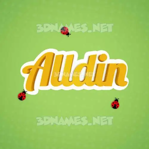 alldin in Ladybugs style - 3D name wallpaper alldin in Ladybugs style - 3D name wallpaper