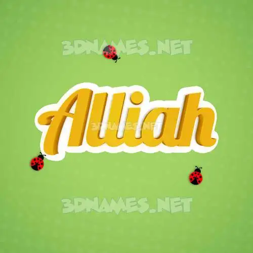 alliah in Ladybugs style - 3D name wallpaper