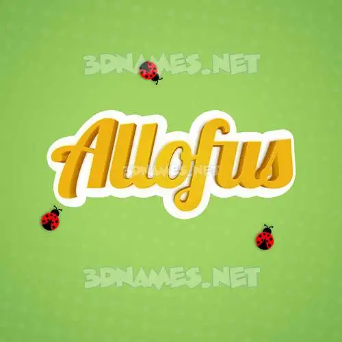 allofus in Ladybugs style - 3D name wallpaper