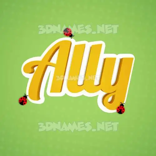 ally in Ladybugs style - 3D name wallpaper ally in Ladybugs style - 3D name wallpaper