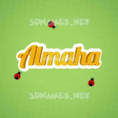 almaha in Ladybugs style - 3D name wallpaper almaha in Ladybugs style - 3D name wallpaper