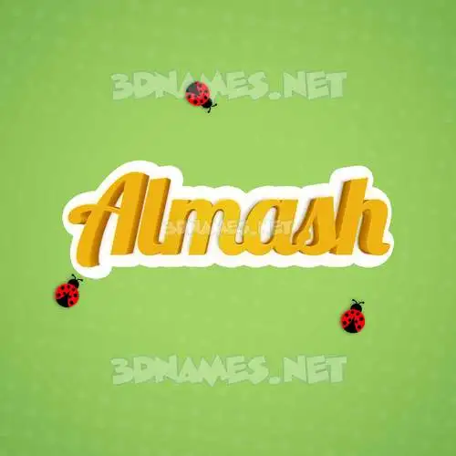 almash in Ladybugs style - 3D name wallpaper