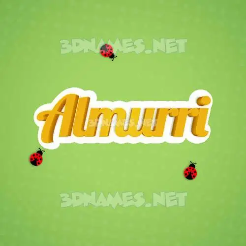 almurri in Ladybugs style - 3D name wallpaper