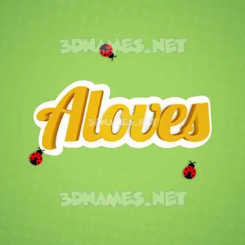 aloves in Ladybugs style - 3D name wallpaper