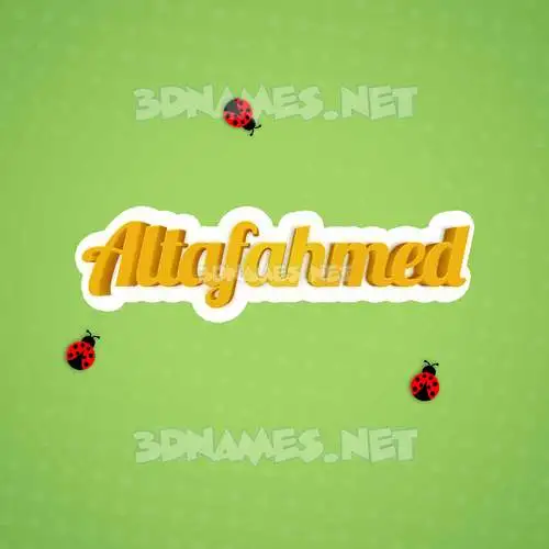 altafahmed in Ladybugs style - 3D name wallpaper
