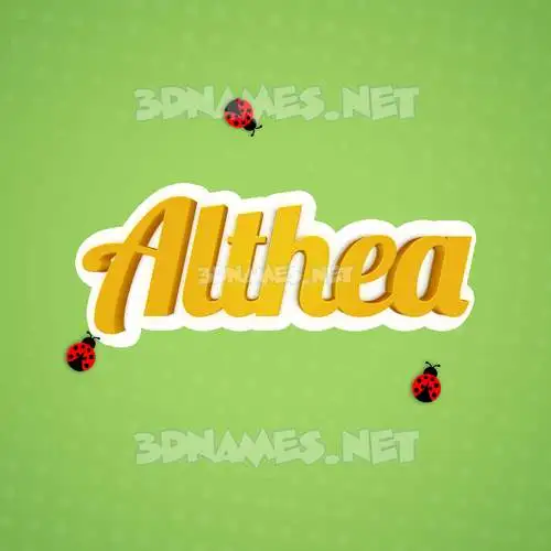 althea in Ladybugs style - 3D name wallpaper