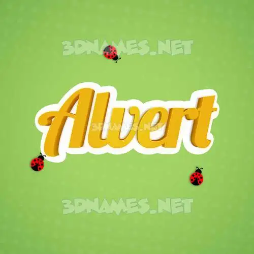 alvert in Ladybugs style - 3D name wallpaper