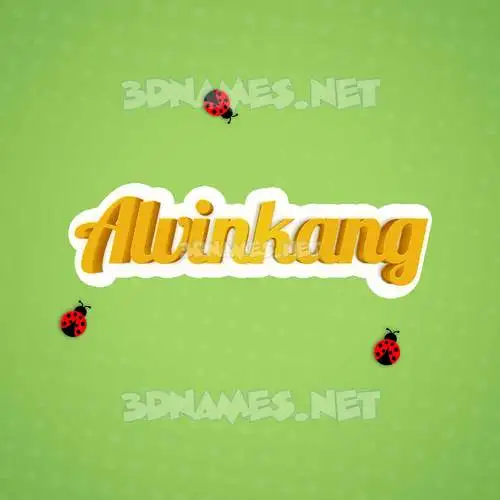 alvinkang in Ladybugs style - 3D name wallpaper alvinkang in Ladybugs style - 3D name wallpaper