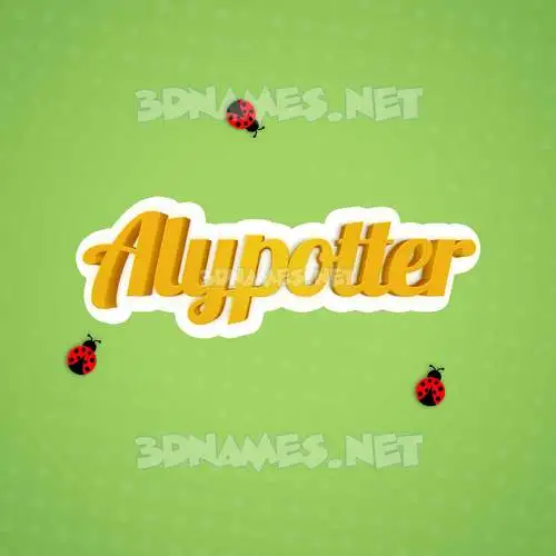 alypotter in Ladybugs style - 3D name wallpaper