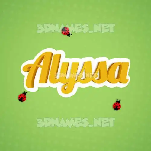 alyssa in Ladybugs style - 3D name wallpaper