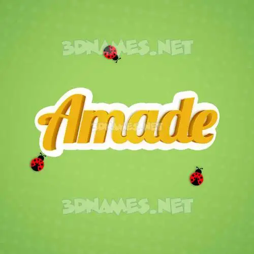 amade in Ladybugs style - 3D name wallpaper
