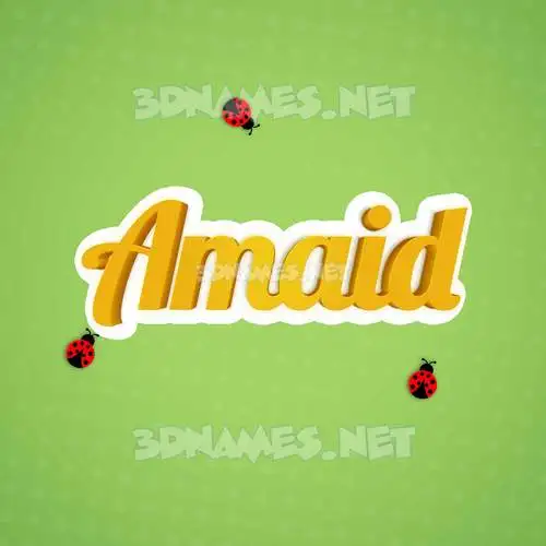amaid in Ladybugs style - 3D name wallpaper