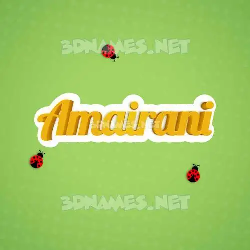 amairani in Ladybugs style - 3D name wallpaper