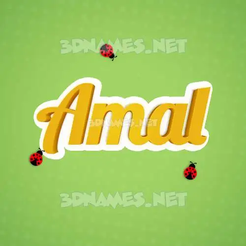 amal in Ladybugs style - 3D name wallpaper
