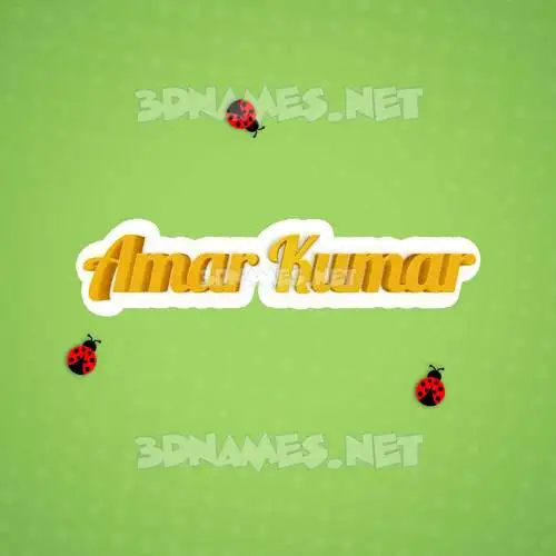 amar kumar in Ladybugs style - 3D name wallpaper