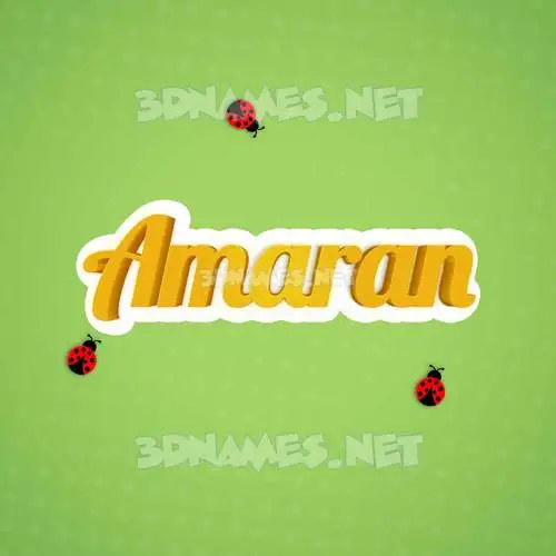 amaran in Ladybugs style - 3D name wallpaper