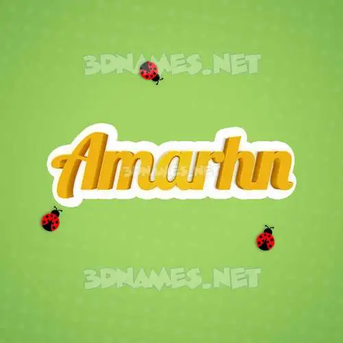amarhn in Ladybugs style - 3D name wallpaper