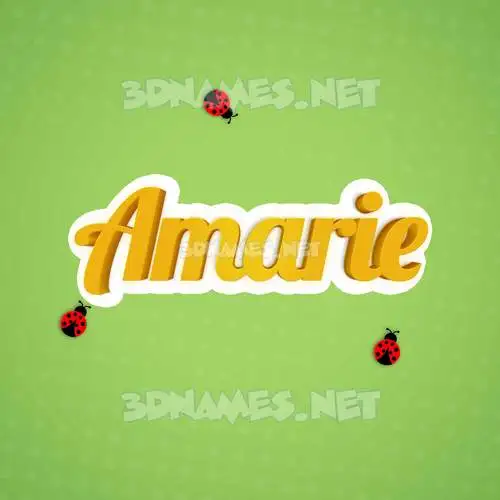 amarie in Ladybugs style - 3D name wallpaper
