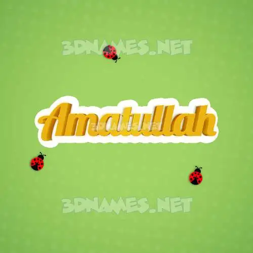 amatullah in Ladybugs style - 3D name wallpaper