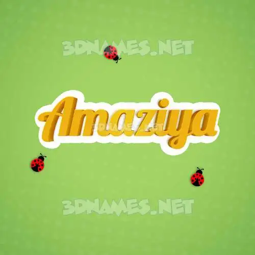 amaziya in Ladybugs style - 3D name wallpaper