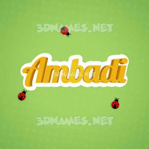 ambadi in Ladybugs style - 3D name wallpaper